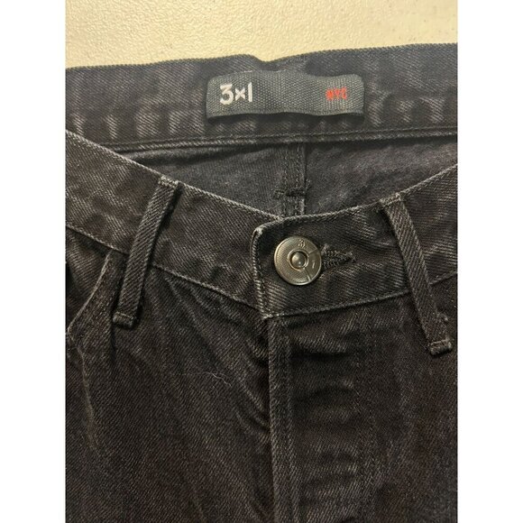 3 X 1 Straight Fringe Crop Black Jeans Revolve Size 26 - Picture 8 of 9